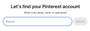 Pinterest Password reset